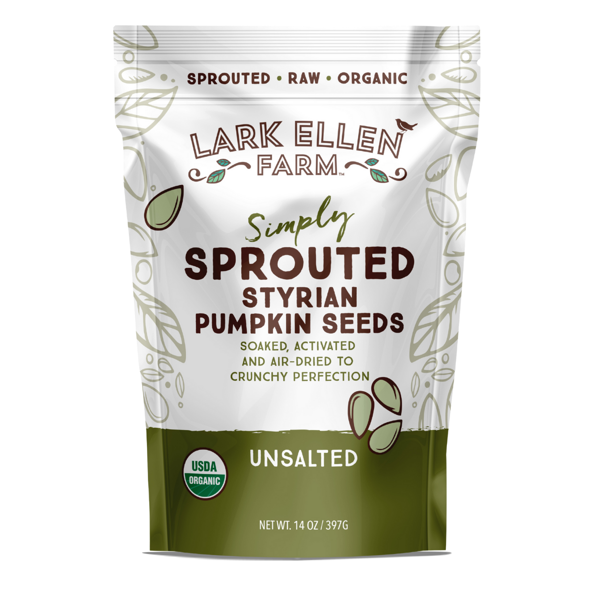 Styrian Pumpkin Seeds, Sprouted Organic by Lark Ellen Farm