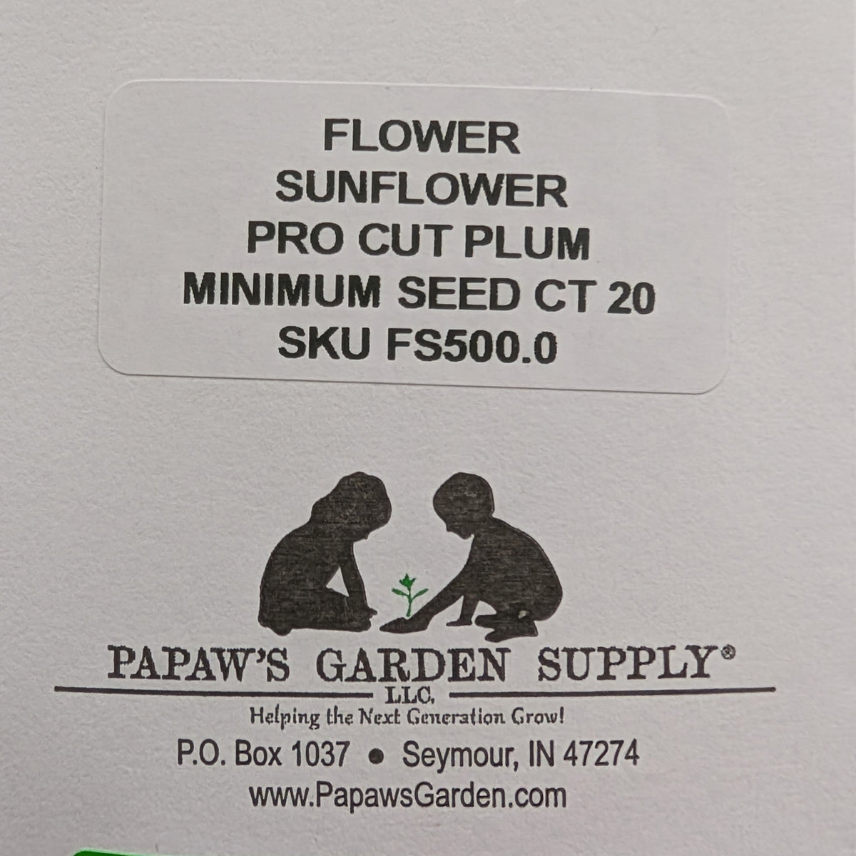 Papaw's Garden Supply Pro Cut Plum Sunflower Seed 20 CT/PACK, image 4 of 8