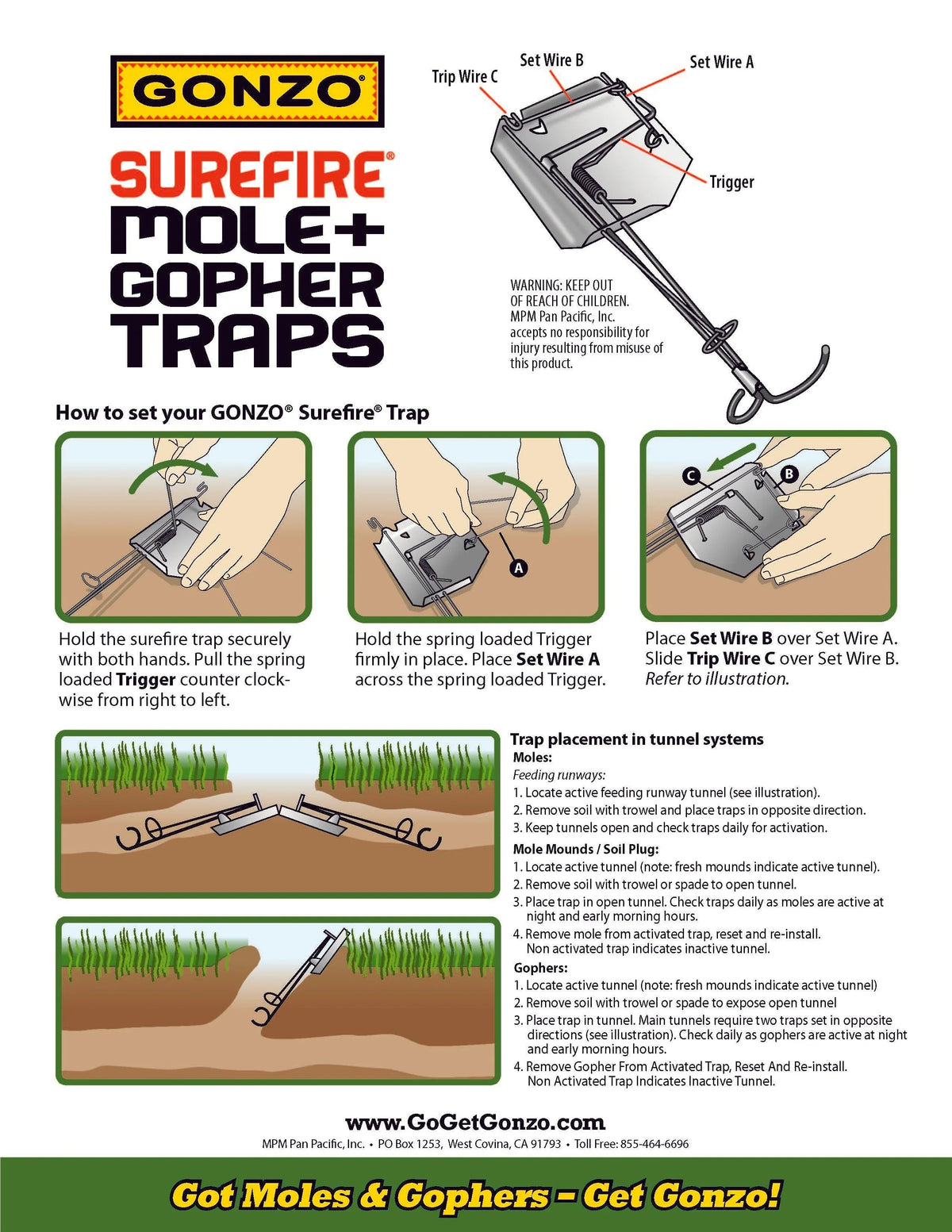 SureFire Gopher Trap, Garden from Grow Organic
