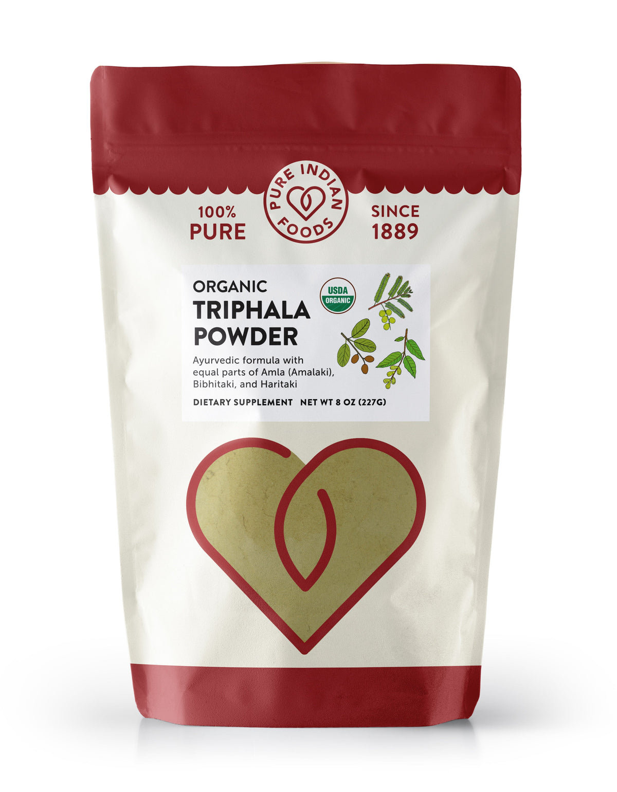 Triphala Powder, Certified Organic - 8 oz, Vitamins & Supplements from Pure Indian Foods