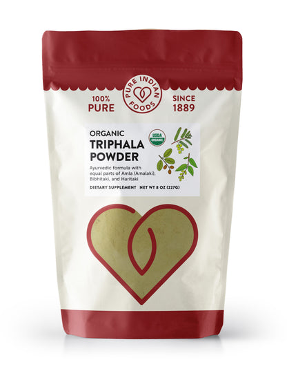 Triphala Powder, Certified Organic - 8 oz, Vitamins & Supplements from Pure Indian Foods