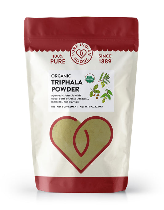 Triphala Powder, Certified Organic - 8 oz, Vitamins & Supplements from Pure Indian Foods