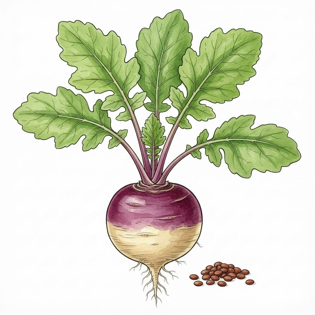 TURNIP Seeds, Purple Top White Globe