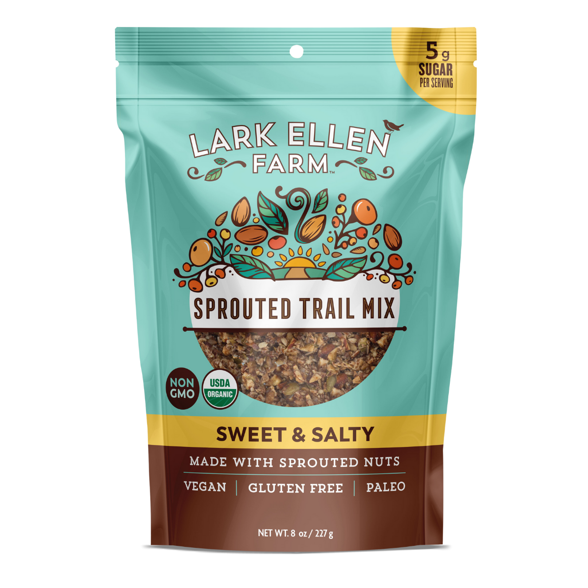 Sweet & Salty Trail Mix, Sprouted by Lark Ellen Farm