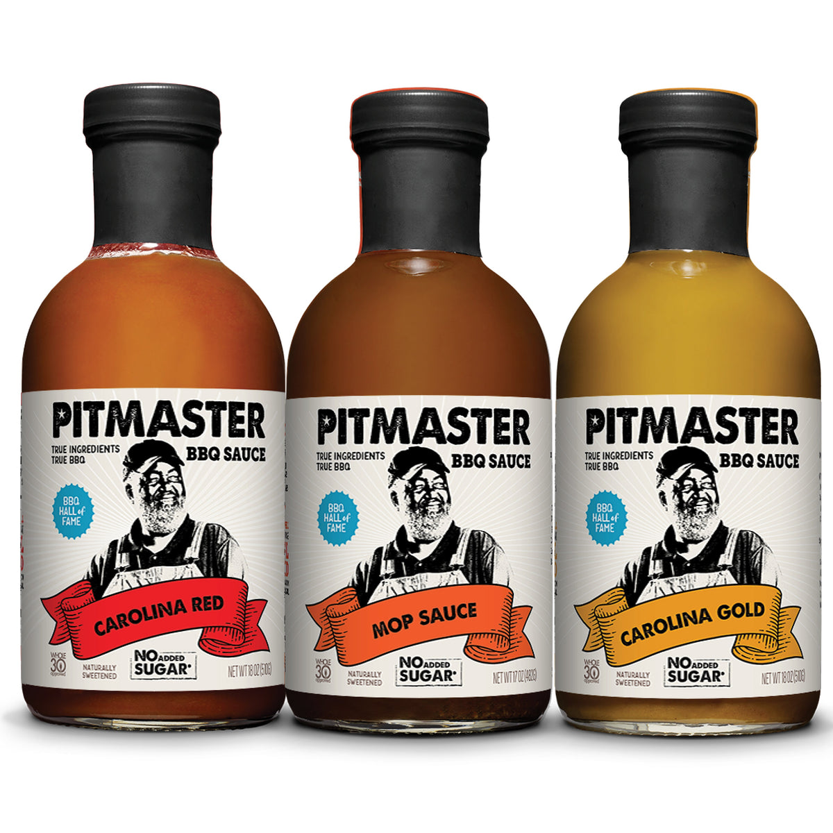 Pitmaster Ed Mitchell Carolina BBQ Sauce Variety 3-Pack by TrueMadeFoods