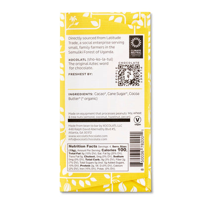 Semuliki Forest, Uganda 75% Dark Chocolate, Confection from Xocolatl Small Batch Chocolate