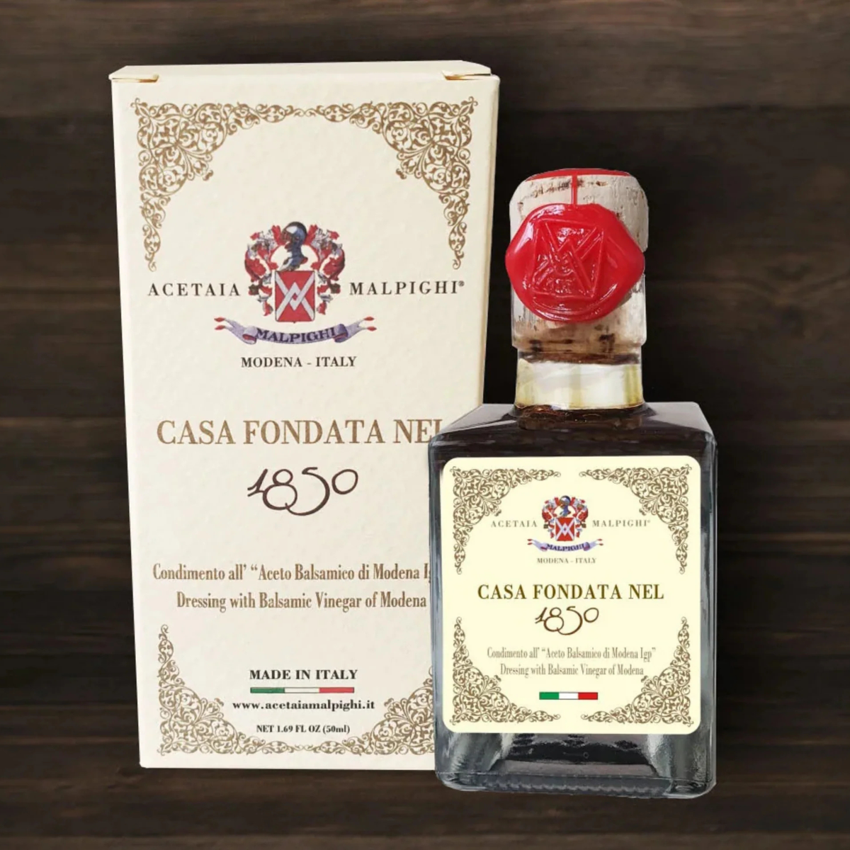 Acetaia Malpighi 1850 Balsamic Vinegar of Modena — Aged 8 Years, Since 1850, image 2 of 2
