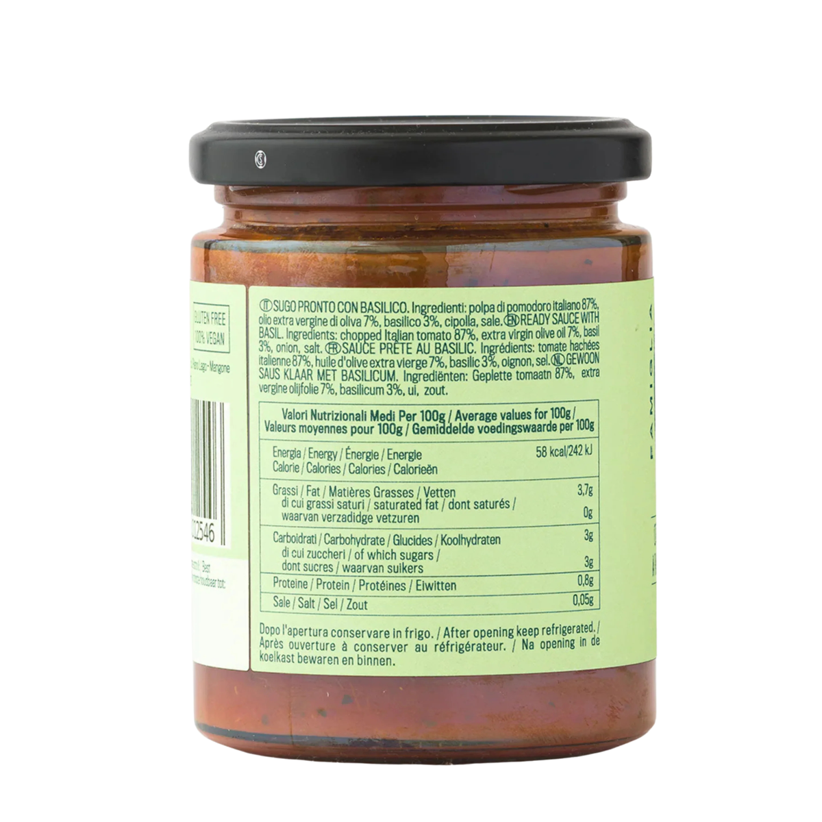 Famiglia Crispino Basil Tomato Sauce — Ready-Made Italian Sugo, image 2 of 3