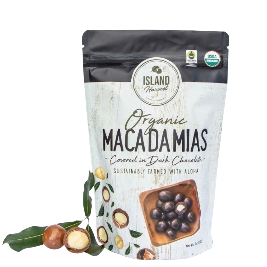 Island Harvest - Organic Macadamias Covered in Dark Chocolate