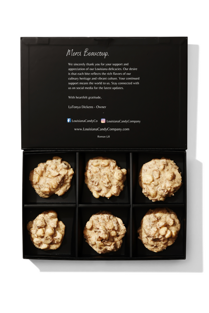 Toasted Coconut and Macadamia Nut Pralines, Confection from Louisiana Candy Company