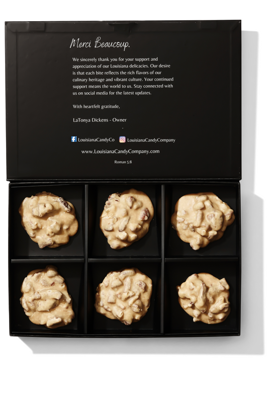 Creamy Walnut Praline 6-Count, Confection from Louisiana Candy Company