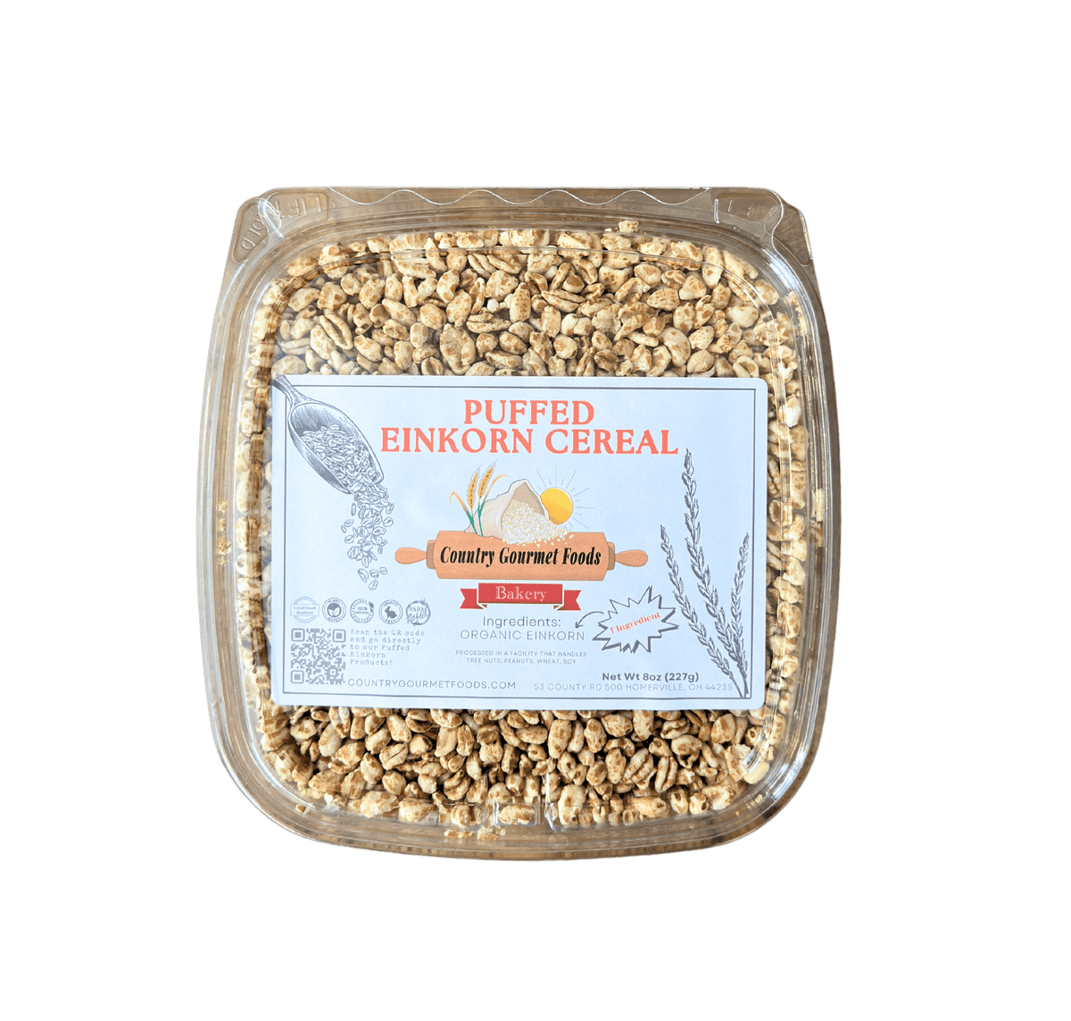 Puffed Einkorn Cereals, Cereal & Granola from Country Life Natural Foods