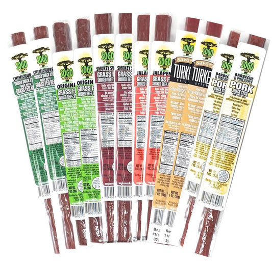 Variety - 6 Flavors (4 Beef, 1 Turkey, 1 Pork)