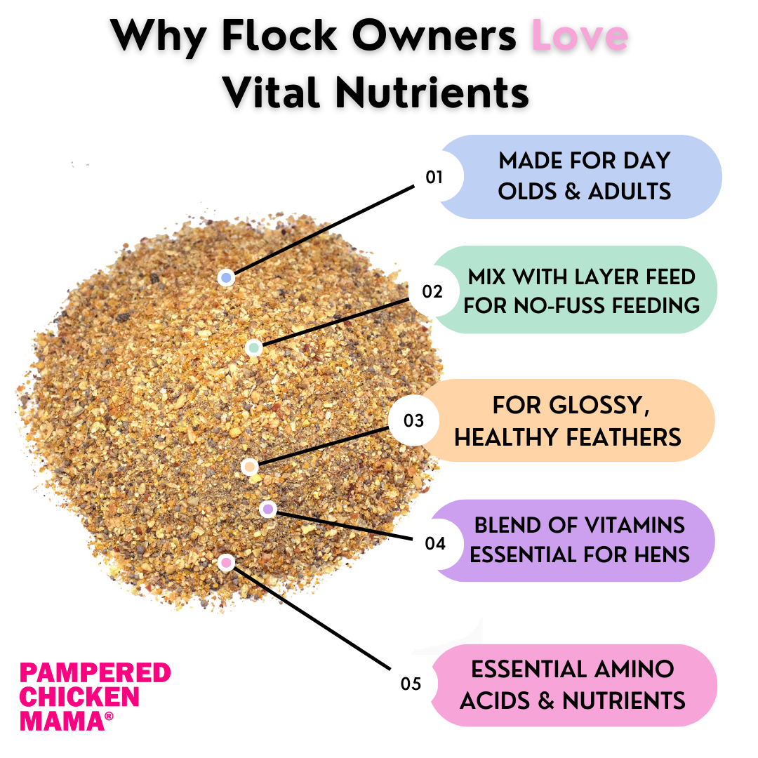 Vital Nutrients: Supplemental Essential Vitamins & Trace Minerals For Pet Chickens & Ducks from Dahlia Pets
