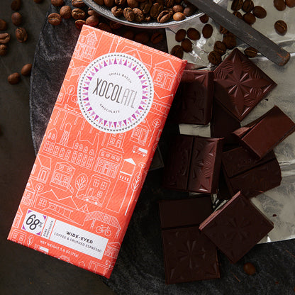 Wide-Eyed Espresso Chocolate Bar, Confection from Xocolatl Small Batch Chocolate