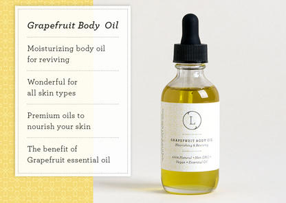 Moisturizing set with Grapefruit body oil and Body scrub, Health & Beauty from Lizush