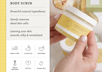 Moisturizing set with Grapefruit body oil and Body scrub, Health & Beauty from Lizush