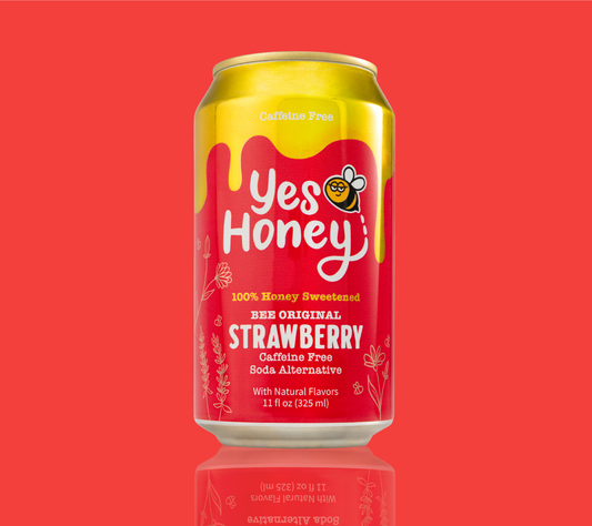 Sparkling Honey Sweetened Strawberry Soda Case, Beverage from Yes Honey