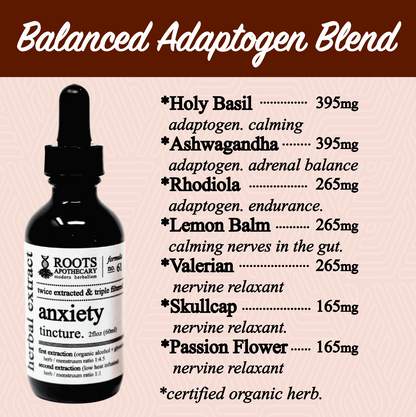 anxiety tincture., Tinctures from Roots Apothecary