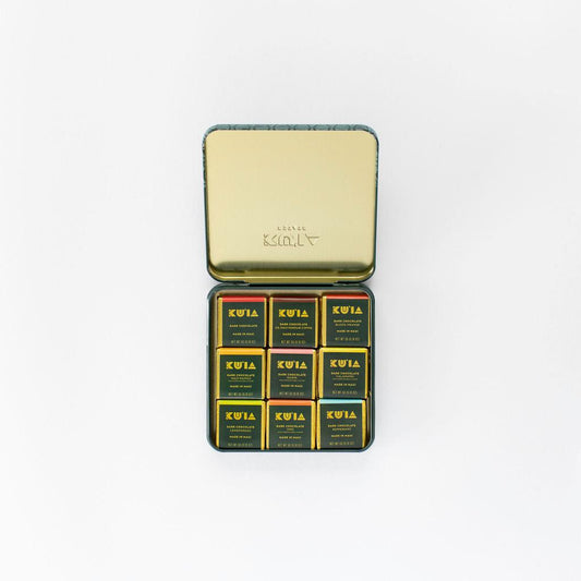 Assorted Dark Chocolate Gift Tin, Gift Box from Maui Kuʻia Estate Chocolate