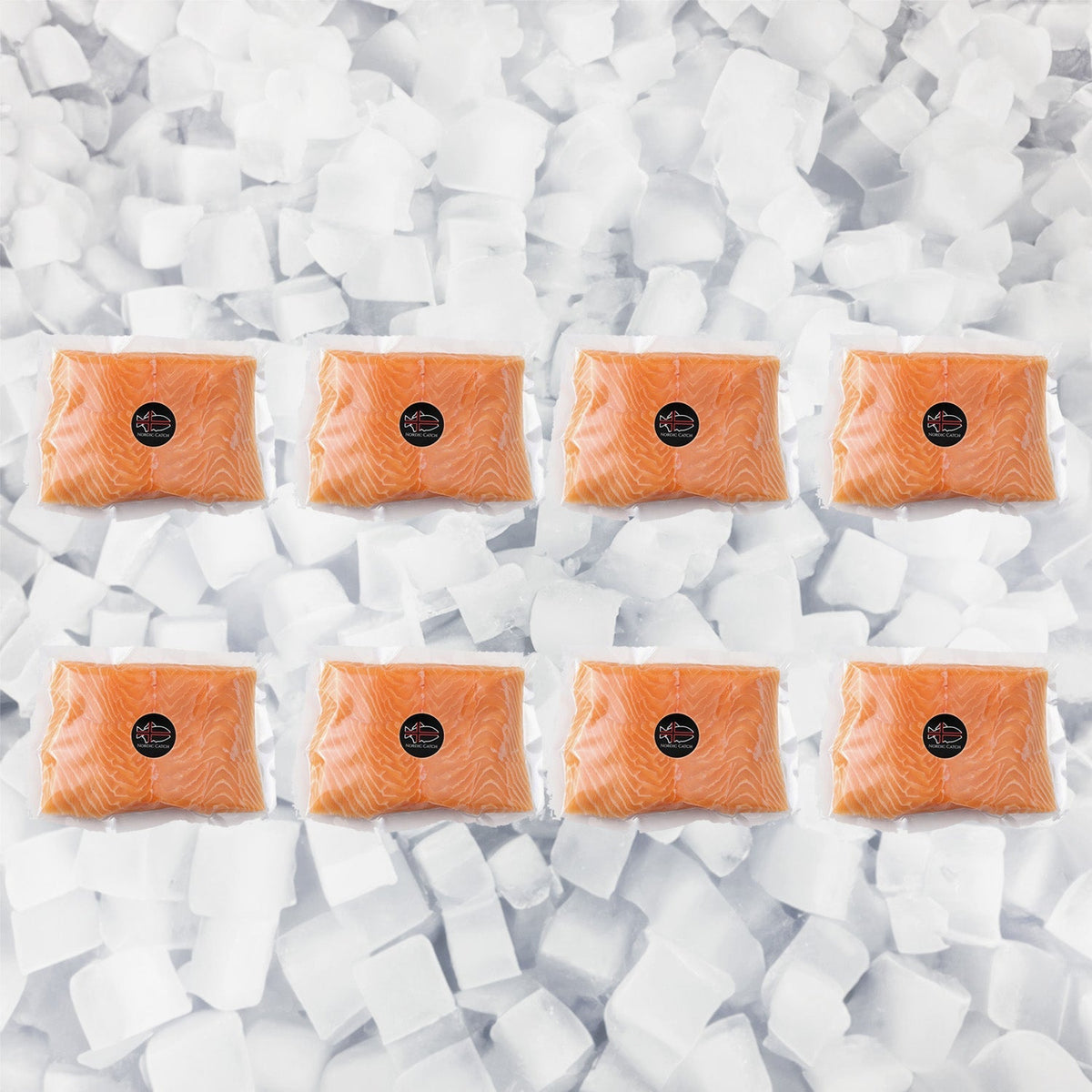 Atlantic Salmon Portions, Skinless (Bulk Case), Seafood from Nordic Catch