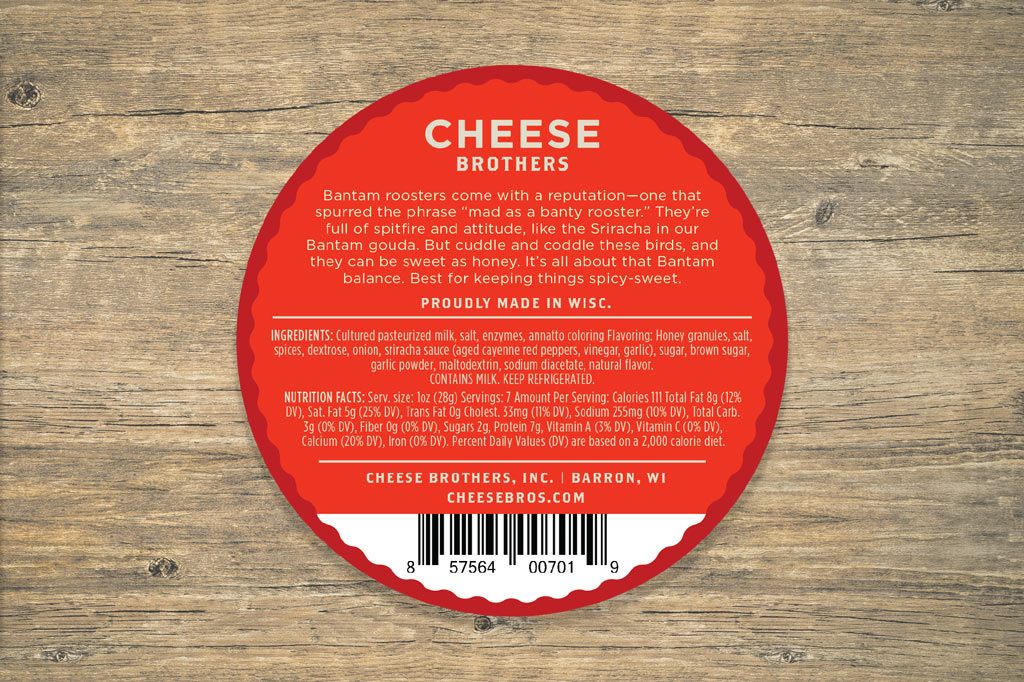 Honey Sriracha Gouda, Cheese from Cheese Brothers, Inc.