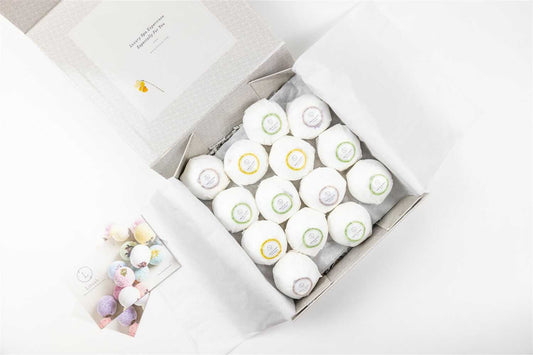 Bath Bombs Gift Box, Set of 14 Big 100% Natural Relaxing Bath Bombs, Gift Box from Lizush