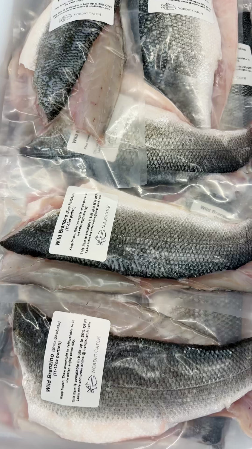 Branzino Fillet 2 x Portions per Pack, Skin On (Bulk Case), image 2 of 5