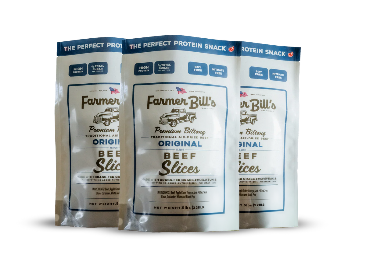 1/2 lb Sliced Original Beef Biltong, *BUNDLE ITEM from Farmer Bill's Provisions