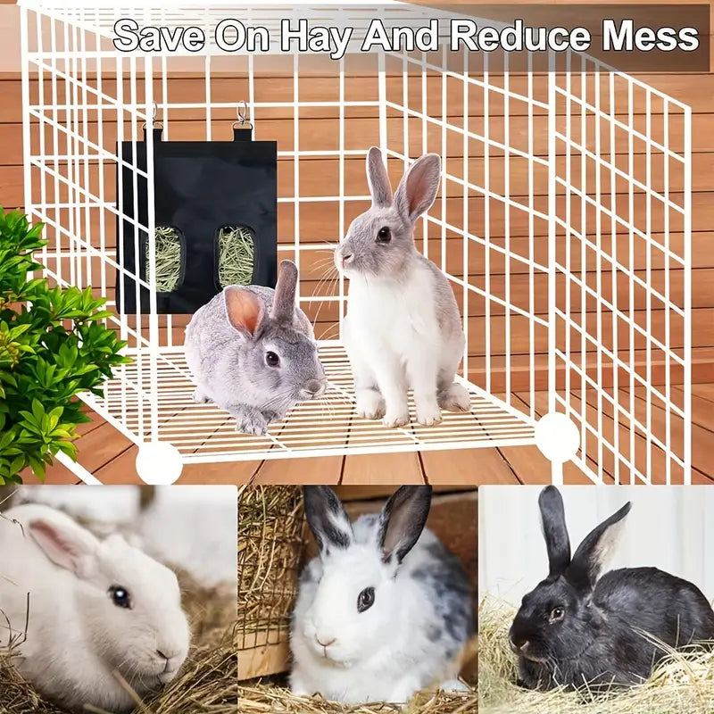 Pet Hay Feeder For Rabbit Hamster Feeding Bag, Hanging Food Bag, Big Hamster Feeding Grass Bag from Dahlia Pets