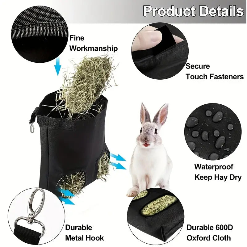 Pet Hay Feeder For Rabbit Hamster Feeding Bag, Hanging Food Bag, Big Hamster Feeding Grass Bag from Dahlia Pets