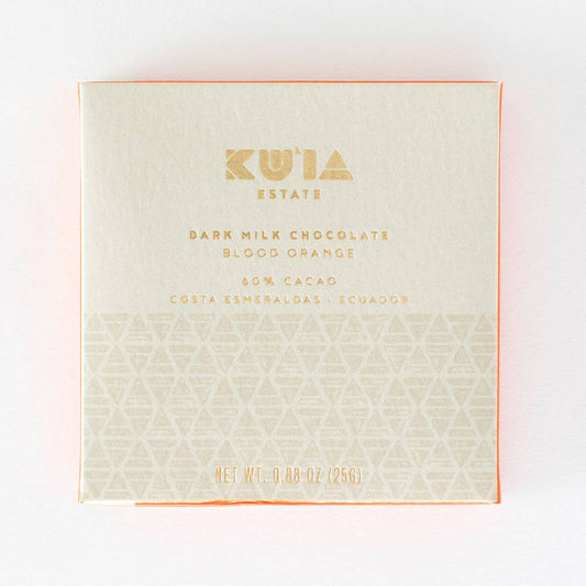 Blood Orange Dark Milk Chocolate Bar, Confection from Maui Kuʻia Estate Chocolate
