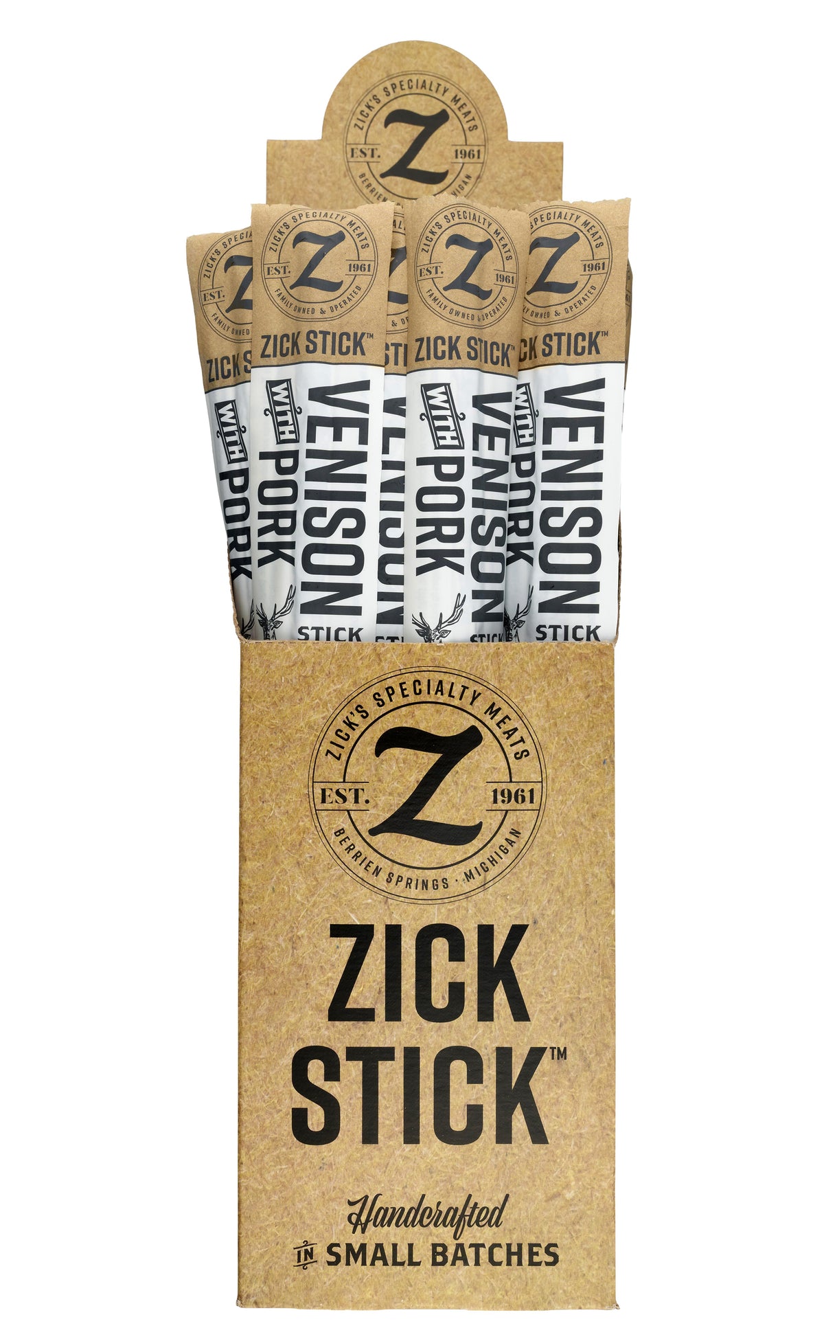 Venison with Pork Jerky Stick — Original, Meat from Ranch Hand Provisions