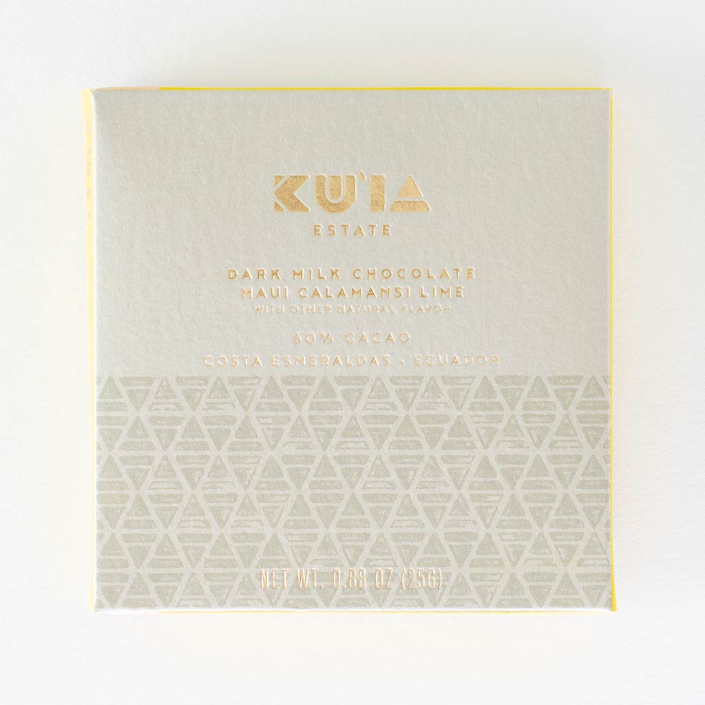 Calamansi Lime Dark Milk Chocolate Bar, Confection from Maui Kuʻia Estate Chocolate