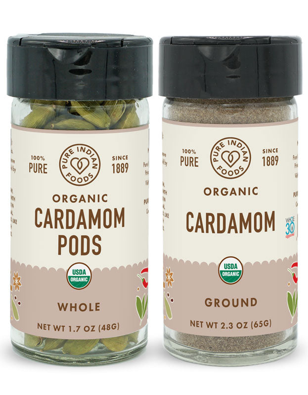 Cardamom Green, Certified Organic, Herbs & Spices from Pure Indian Foods