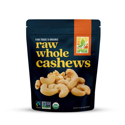 Certified Fair Trade Organic Whole Cashews 1.5 lb (Case of 16)