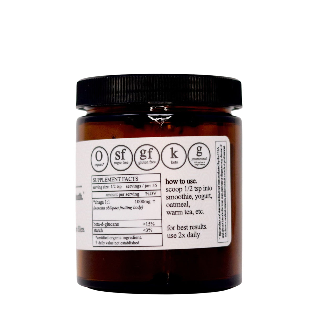 chaga mushroom extract. organic, Supplement from Roots Apothecary