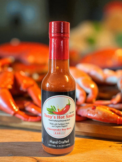 Tony's Handcrafted Hot Sauce- Chesapeake Bay Burn 5oz Bottle, Hot Sauce from Tony's Hot Sauce Company