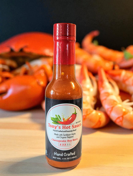 Tony's Handcrafted Hot Sauce- Chesapeake Bay Burn 5oz Bottle, Hot Sauce from Tony's Hot Sauce Company