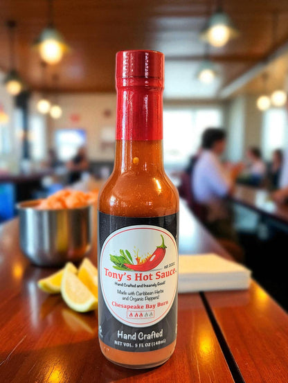 Tony's Handcrafted Hot Sauce- Chesapeake Bay Burn 5oz Bottle, Hot Sauce from Tony's Hot Sauce Company