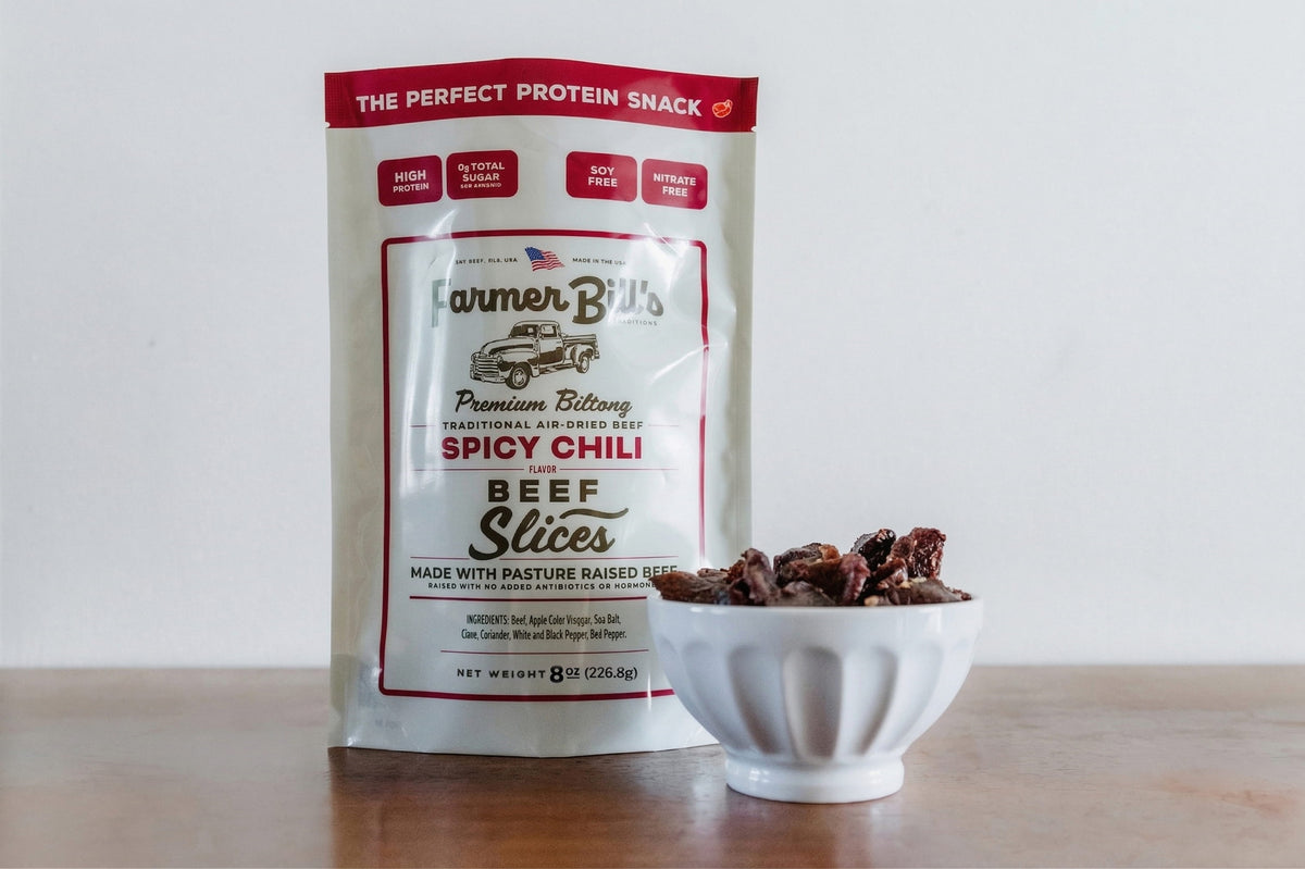 1/2 lb Sliced Chili Beef Biltong, *BUNDLE ITEM from Farmer Bill's Provisions