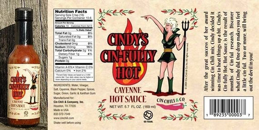 Cindy's Cin-Fully Hot Cayenne Hot Sauce