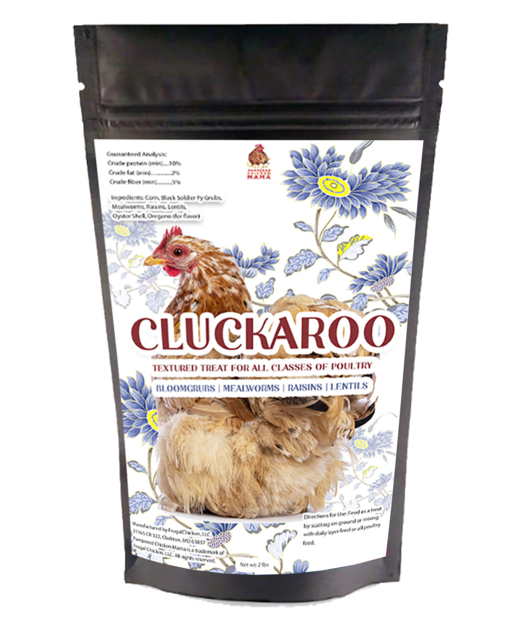 CLUCKAROO Textured Herbal & Dried Insect Treat For Pet Chickens from Dahlia Pets