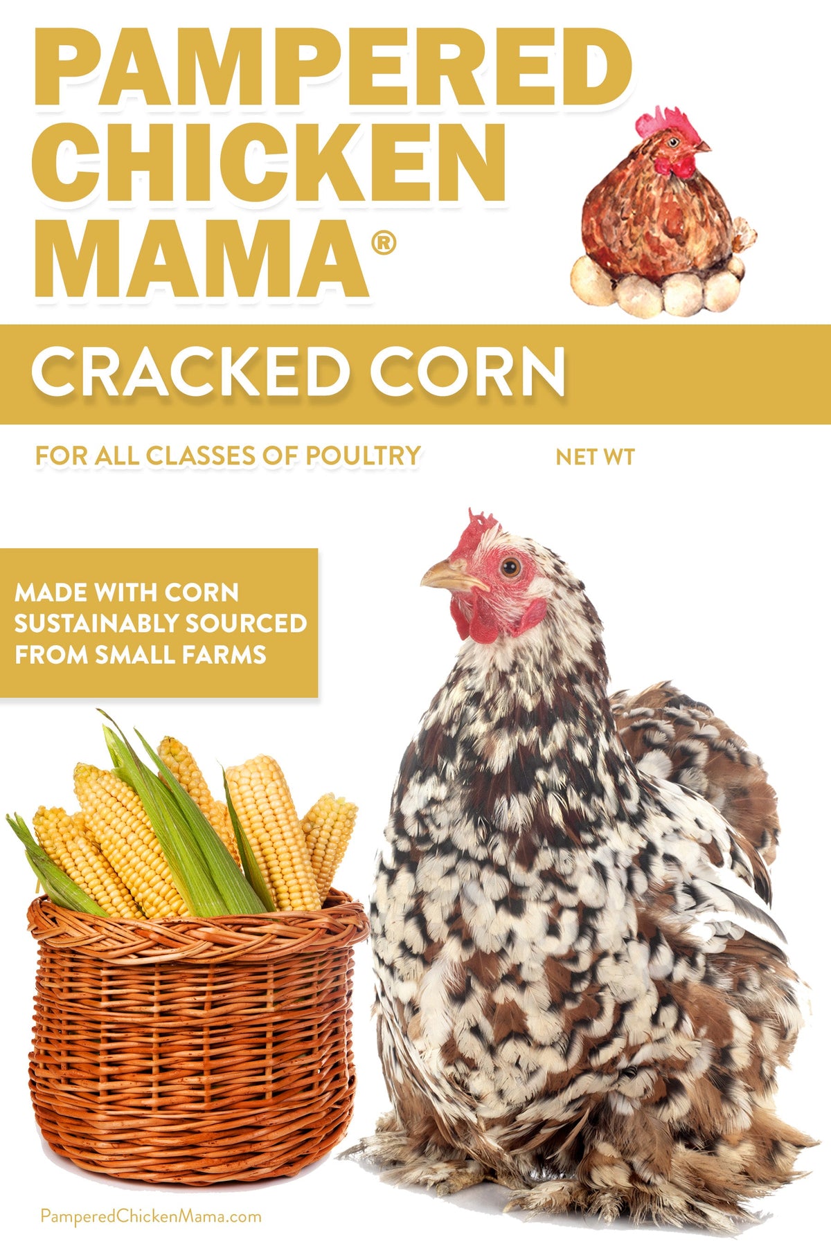 Premium Cracked Corn - Grown in Missouri for Pet Chickens from Dahlia Pets