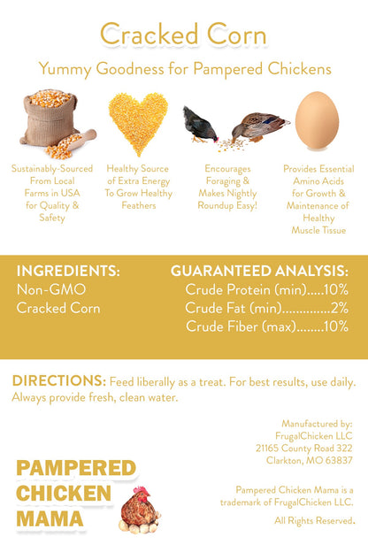 Premium Cracked Corn - Grown in Missouri for Pet Chickens from Dahlia Pets