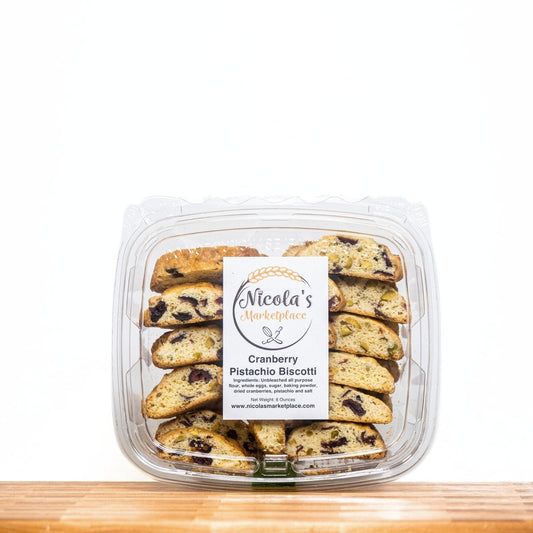 Cranberry Pistachio Biscotti ~ Not Your Average Biscotti Softer Texture, Cookies from Nicola's Marketplace
