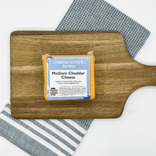 Wisconsin Medium Cheddar Cheese from Creamery Creek Farms
