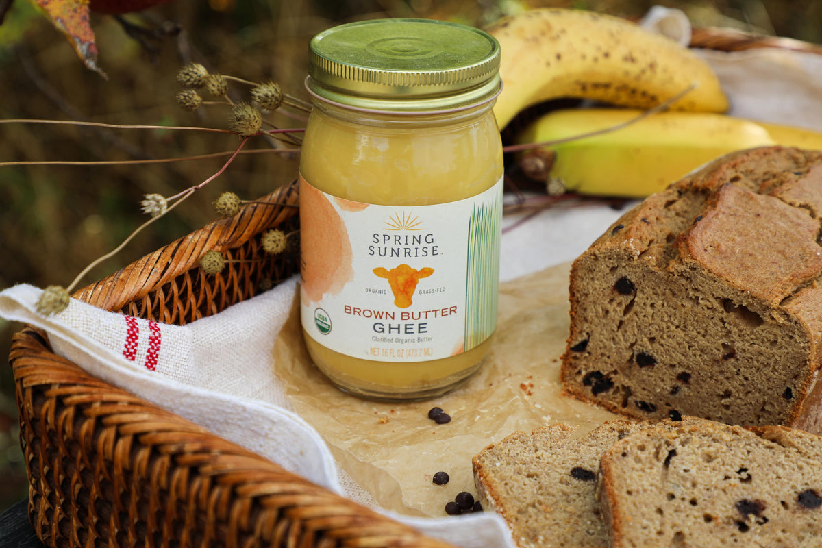 Brown Butter Organic Grass Fed Ghee, Dairy from Spring Sunrise Natural Foods