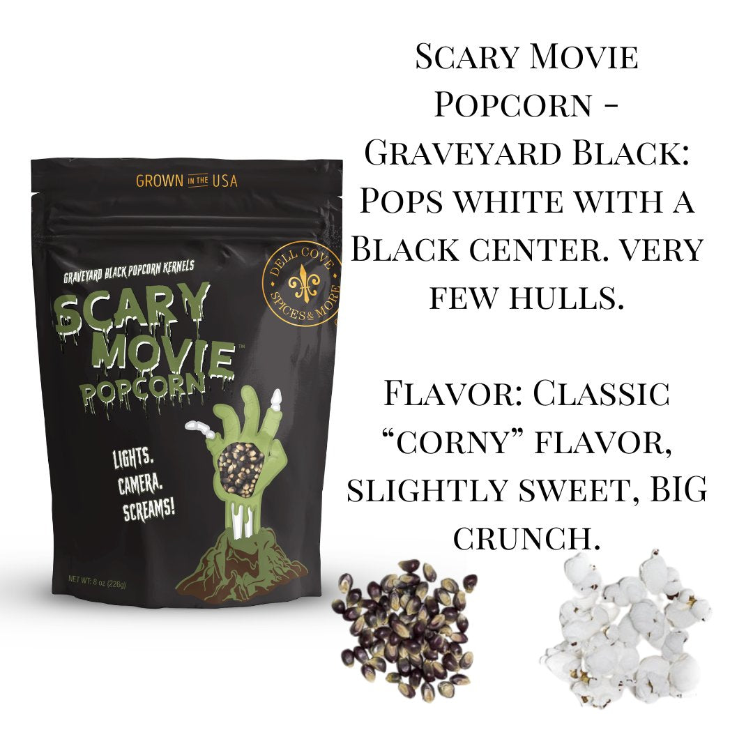 Scary Movie Popcorn - Graveyard Black Kernels