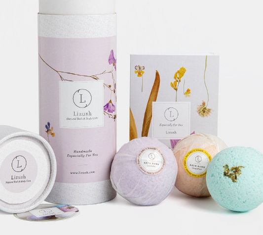 Bath Bombs, Spa Gift Set, Unique gift for Her, Gift for Mother, Care Package, Shower Bombs in a Tube, Relaxation Gift, BFF.., Gift Box from Lizush